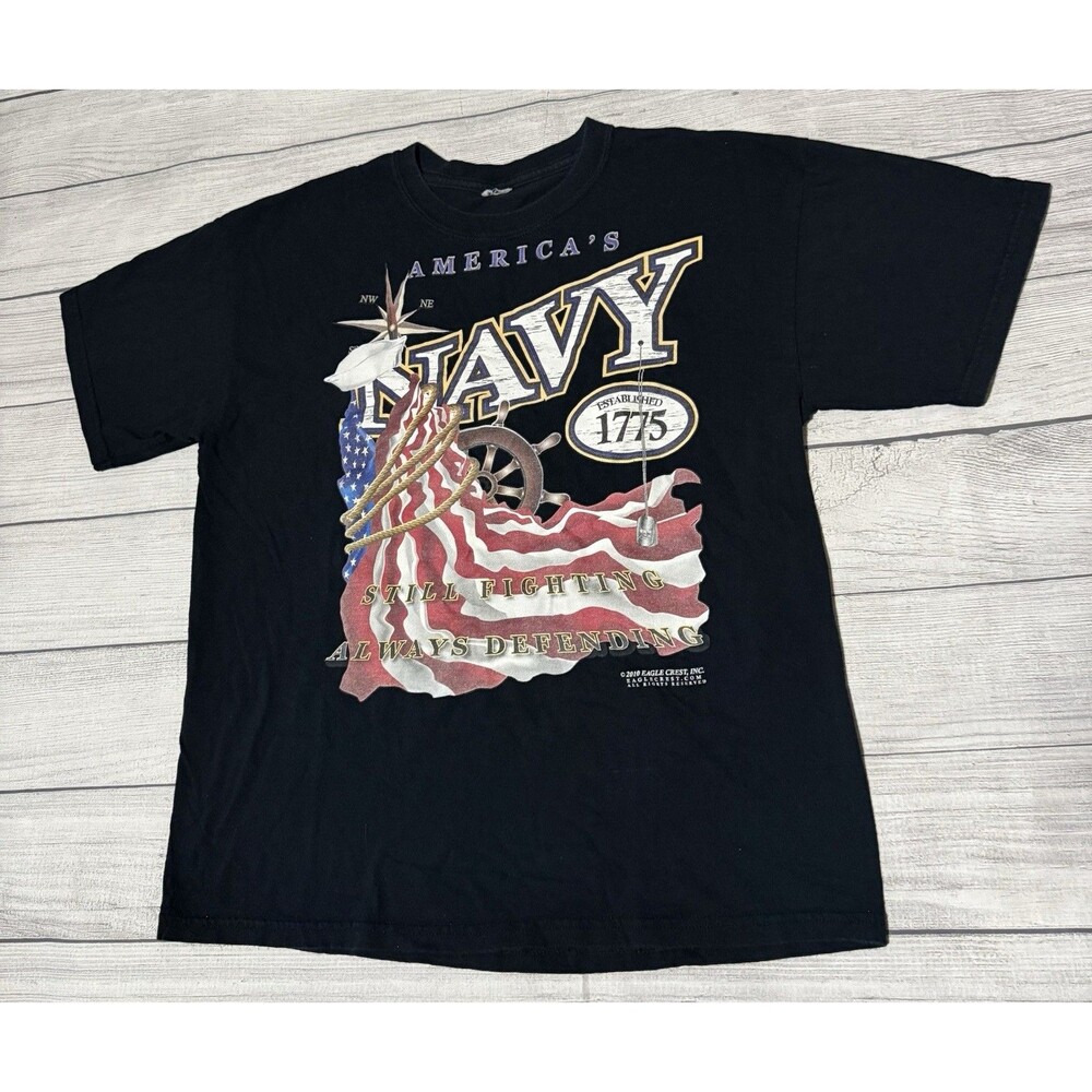 United States Navy Eagle Crest Graphic T Shirt Size XL No Tag 2010 Flag Freedom
